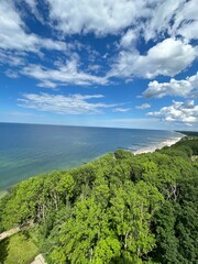 landscape with sky and clouds, sea