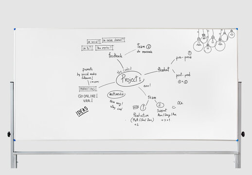 Stationery Whiteboard Mockup