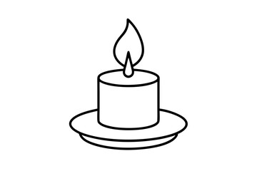 Candle icon, logo isolated on white background