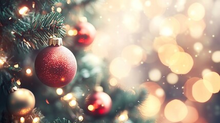 Blurred bokeh shimmering Christmas, New Year background for cards, invitations to a holiday or party