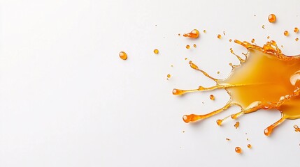 orange juice splash on white background