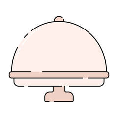 Food Cover Cloche Illustration
