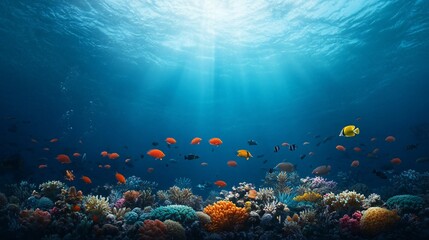 Obraz premium vibrant coral reef with diverse marine life