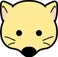 シンプルなきつねの顔のイラスト