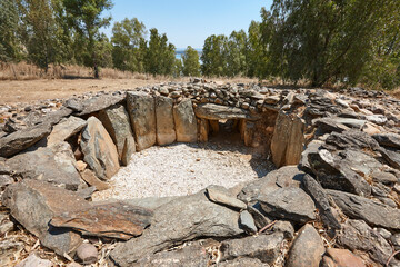 Megalithic dolmen of Valdecaballeros. Archaelogical site landmark. Badajoz, Extremadura, Spain