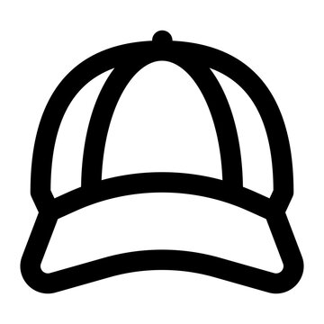 recommend clip art: baseball cap, topee, hat, cap, headwear outline icon