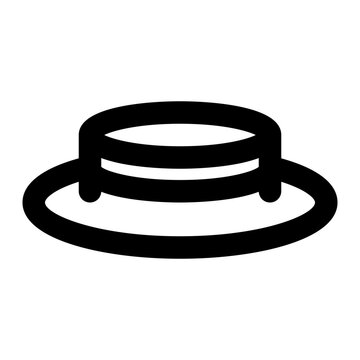 recommend clip art: boater hat, straw, hat, cap, headwear outline icon