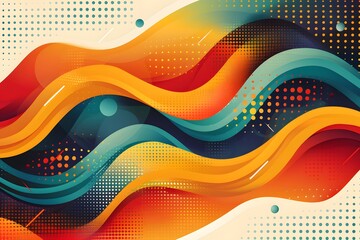Vibrant Abstract Waves with Dynamic Color Flow and Patterns