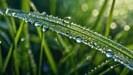 .Raindrops fall like shimmering diamonds, each bead reflecting the faint light