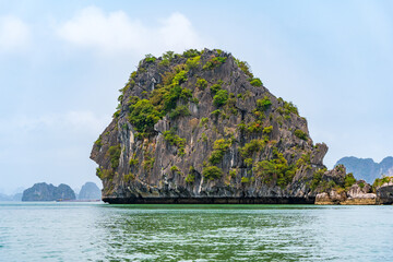 Human Head Islet aka Hon Dau Nguoi in Ha Long Bay, Quang Ninh, Vietnam