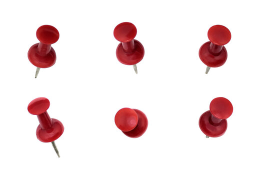 Set of paper pins on transparent background png file