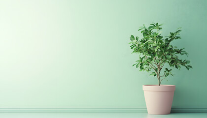 Fototapeta premium A single pastel color, such as mint green or lavender, providing a soothing and simple backdrop