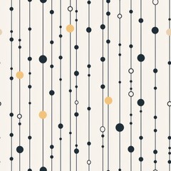 seamless pattern of dotted lines and small circles in a minimal style