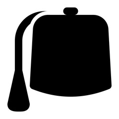 fez, traditional, turkish, hat, cap, headwear solid or glyph icon