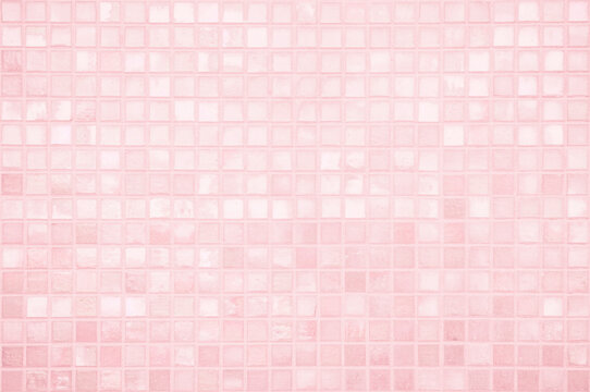 Colorful pink tiles abstract background. Design geometric mosaic texture decoration pattern for backdrop advertising.