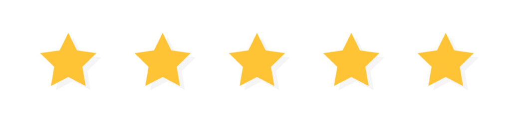 Obraz premium Star rating set icons. Flat style. Vector icons.