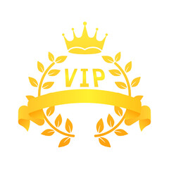 VIP icon. Flat style. Vector icon.