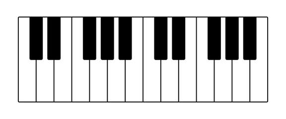 Fototapeta premium Piano icon. Linear style. Vector icons.