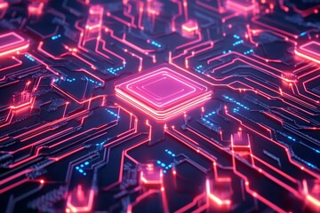 Obraz premium A futuristic network security system featuring encrypted connections, firewalls, and complex data protection layers