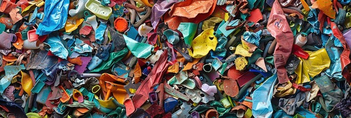 Fototapeta premium plastic recycling. environmental pollution. earth under threat. banner with copy space