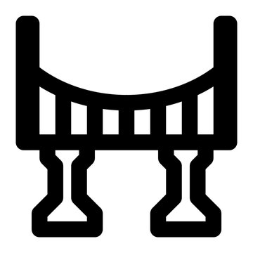 recommend clip art: bridge, gate, suspension bridge, city, places outline icon