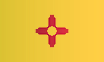 Fototapeta premium New Mexico State national flag. District Area identity