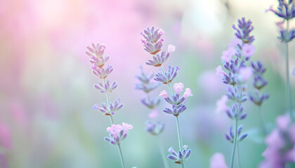 Obraz premium A single pastel color, such as mint green or lavender, providing a soothing and simple backdrop