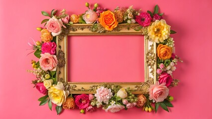 Floral Pattern Frame Mockup