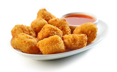 fried fish fillet nuggets