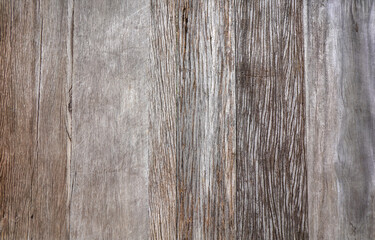 Empty old dry brown natural hardwood wall seamless background for product montage.Natural wood...