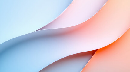 Soft pastel abstract waves in blue and peach hues.