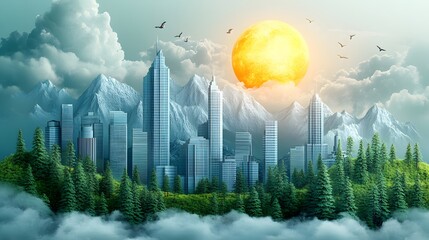 Fototapeta premium World Ozone Day featuring infographics