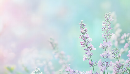 Obraz premium A single pastel color, such as mint green or lavender, providing a soothing and simple backdrop