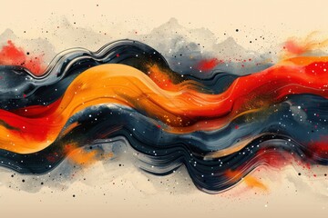 abstract background in colors and patterns for German Unity Day