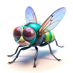 Fototapeta premium Cute Cartoon Fly
