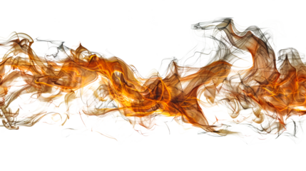 A vivid display of horizontal flames dances with intricate textures, radiating warmth and creativity against a crisp white backdrop, evoking rustic charm.