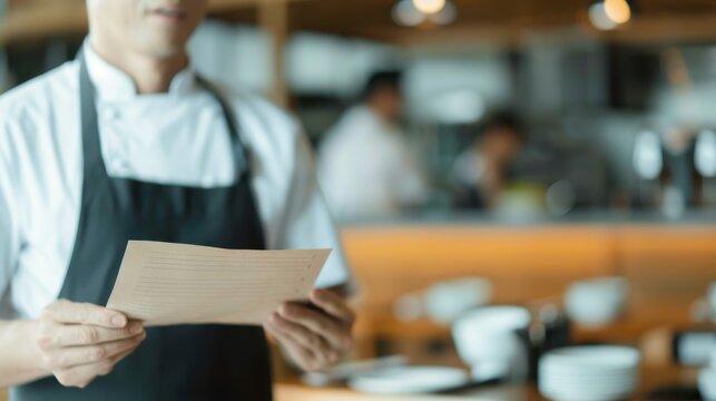 Asian food industry consultant offering professional menu design advice to new restaurant owner, customer-friendly dining options and enhancing brand identity for success in competitive food industry.