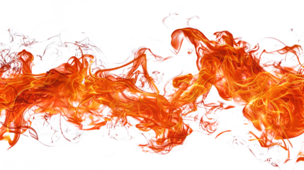 The mesmerizing flames dance on a pristine white background, creating an energetic and inspiring visual perfect for dynamic artistic projects and designs.