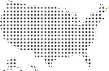 united states dotted black map vector illustration