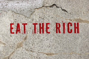 eat the rich graffiti an wand