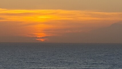 sunset over the sea