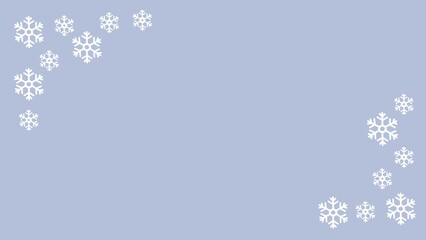 Christmas background illustration of Christmas snowflakes with copy space