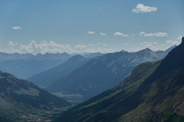 The legendary Col du Galibier cycling port in the Écrins National Park. Alps. France