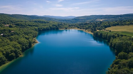 Lac de Saint-Croix, France, known for its stunning blue waters and scenic surroundings