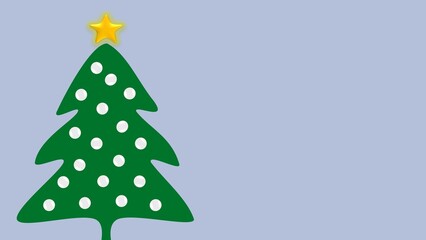 Christmas background illustration of twinkling Christmas tree with copy space