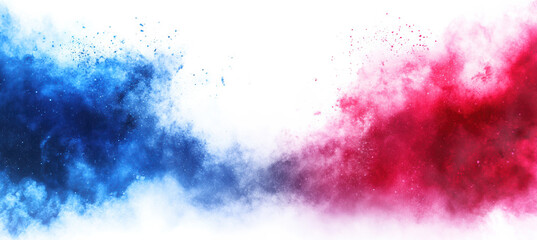 Obraz premium USA Flag Watercolor Illustration on White