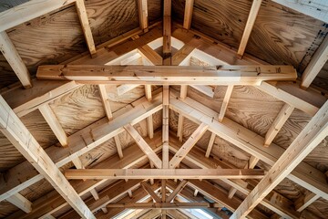 Exposed Wooden Roof Trusses Showcasing Craftsmanship and Design