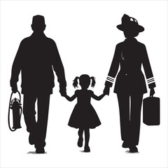 fireman silhouette Vector Firefighter Man silhouette  collection, 