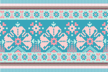 seamless knitted pattern with snowflakes