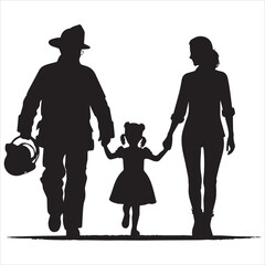 fireman silhouette Vector Firefighter Man silhouette  collection, 